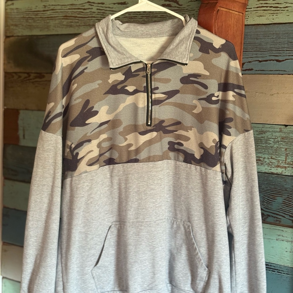 Gray Camouflage Men's Shirt